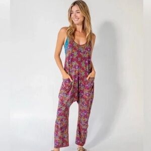 Natural Life Pastel Floral Jumpsuit
